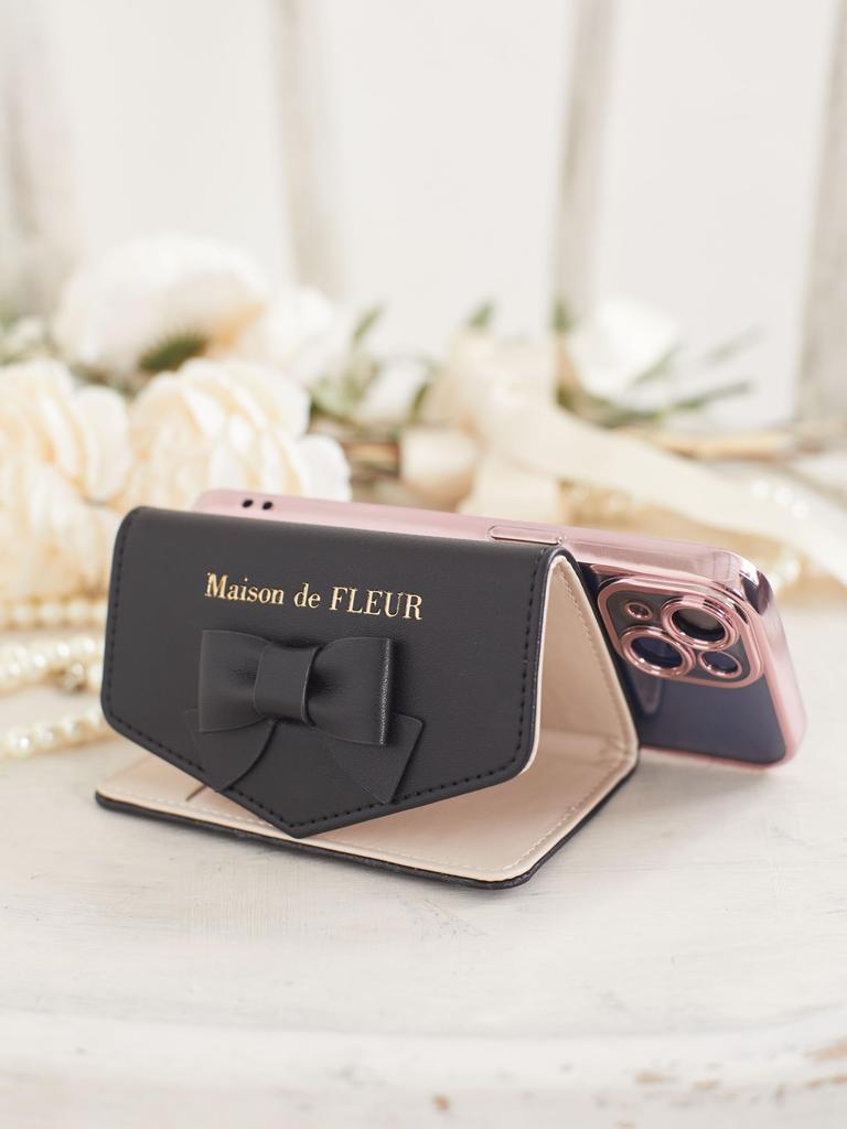 Maison de FLEUR Band-Smartphone-Ständer Kartenetui, Rosa Beige, 8A42FZJ0300