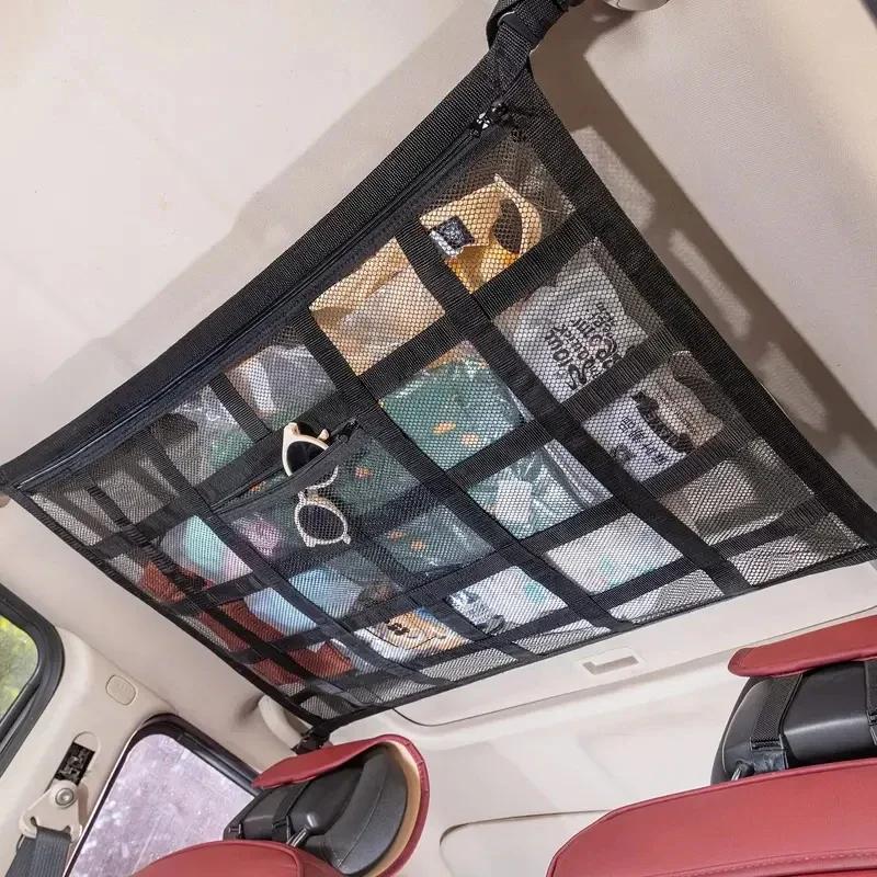 

Car Camping Essentials Ceiling Cargo Net Car Ceiling Cargo Net Pocket Cargo Net For SUV Load Bearing Car Truck SUV Road Trip China Mainland