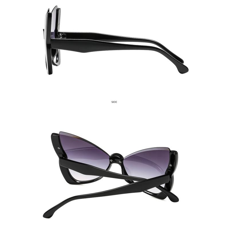 Ladies sunglasses, fashionable butterfly half-frame sunglasses