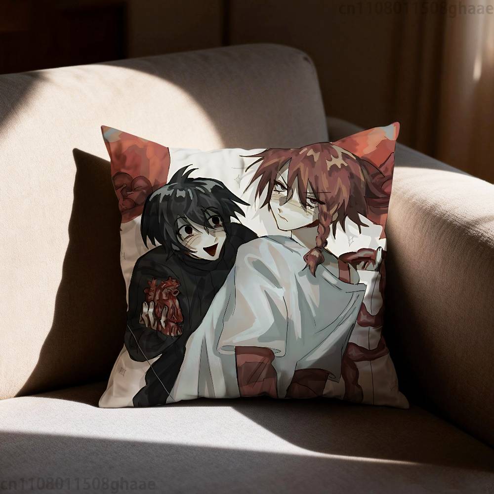 Game Zeno Remake Pillow Case Square DoubleSided Printing Short Plush Sofa Cushion Cover Bedroom Bedside Pillow