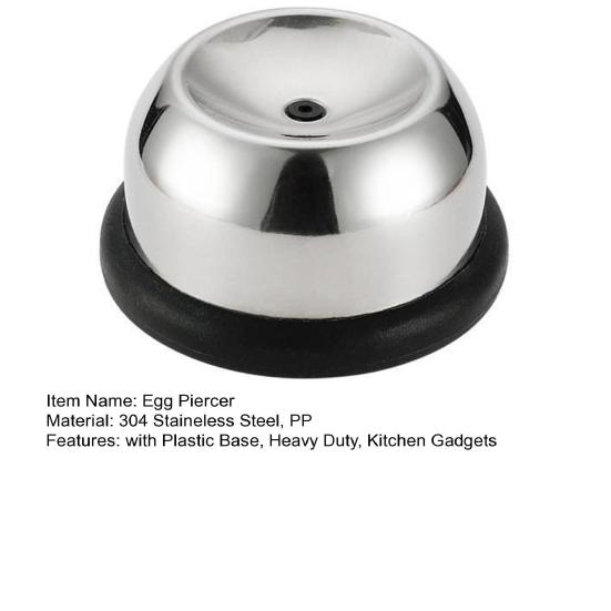 Stainless Steel Egg Piercer with Plastic Base Heavy Duty Egg Hole Puncher Hard Boiled Eggs Poker Peeler Pricker Tools Kitchen Gadgets