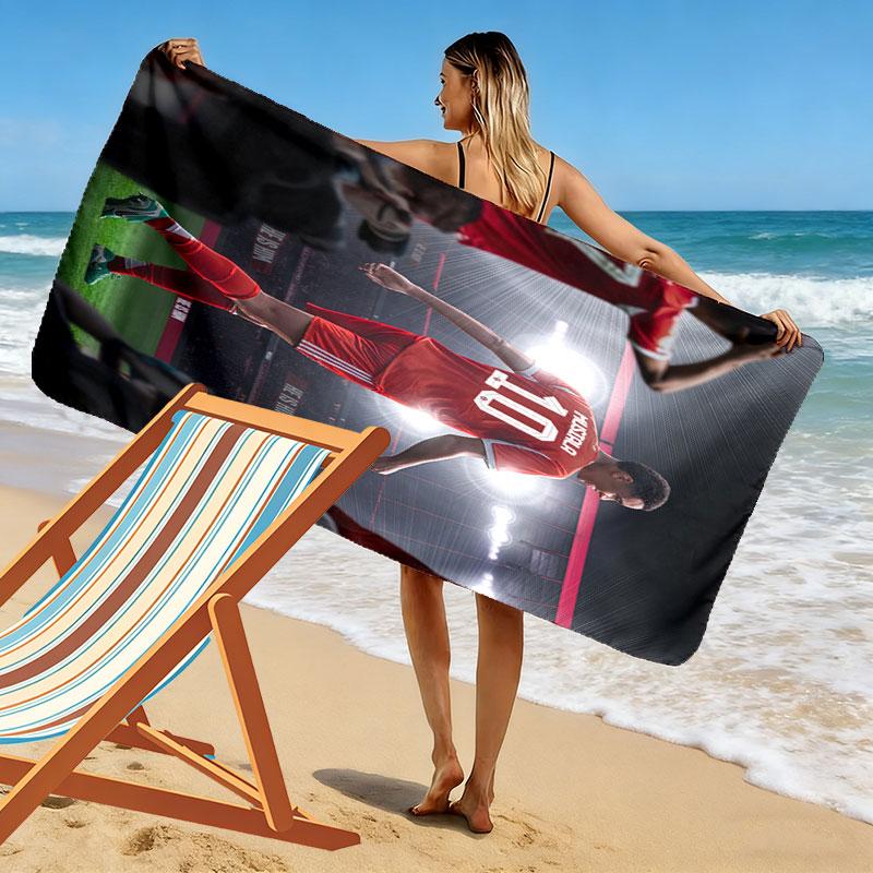 Toalla de Playa Héroe Jamal Musiala, Toalla Grande Suave de Secado Rápido para Playa, Camping, Natación