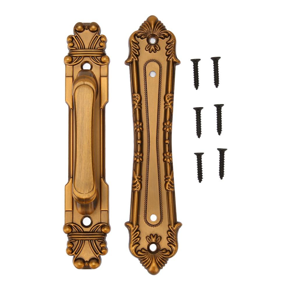 Durable Barn Door Handles Yellowish Bronze Cabinet Door Handles Rustic Door Pulls  Closet