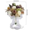 Artificial Flower Wedding Bouquet for Bride Bridesmaid Elegant Silk Flower Champagne Bridal Bouquet for Formal Occasion