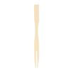 800Pcs Bamboos Raw Dessert Pick Mini Two-prong Fork Snack Fork Fruit Skewer  Outdoor Snack Eating