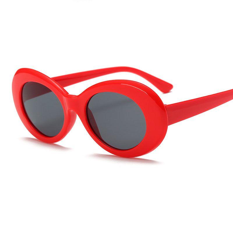 Trendy Unisex Womens Retro Oversized Sunglasses With Uv400 Protection Red&Gray