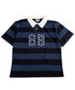 SK8ER ROCK 88 Stripe Rugby Shirt ((D/Blue*Black))