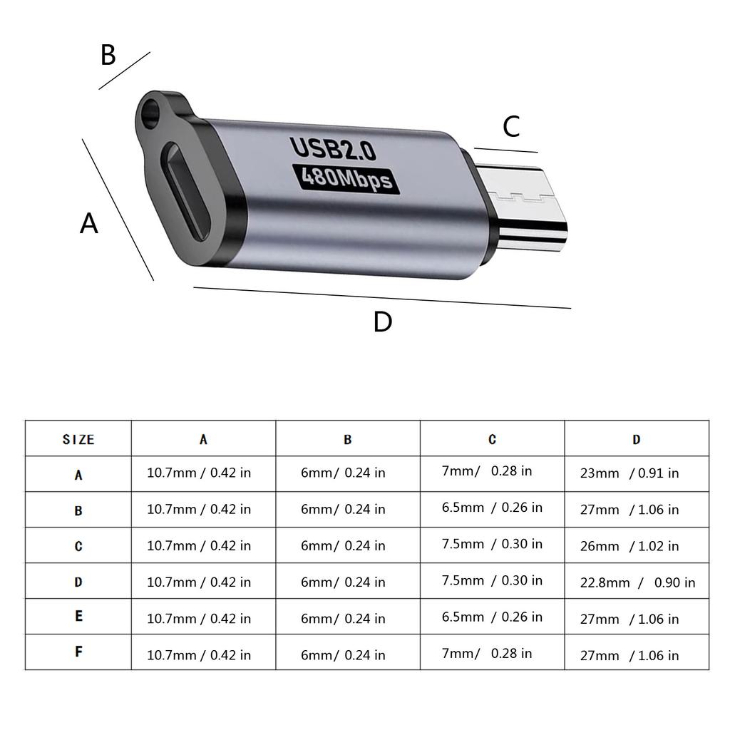 USB to Type C Adapter for Quick Charging and Data Transfer and Consistent Performances USB Adapter Optional