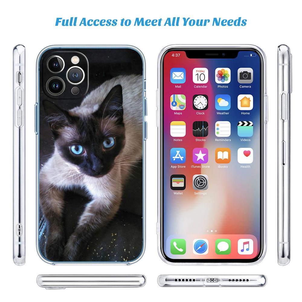 PP22 Cute Siamese Cat Phone Case for LG K22 K30 K40 K40S K41 K42 K50 K50S K51 K51S K52 K61 K62 K71 K92 Q60 Q61 V40 V50 V60