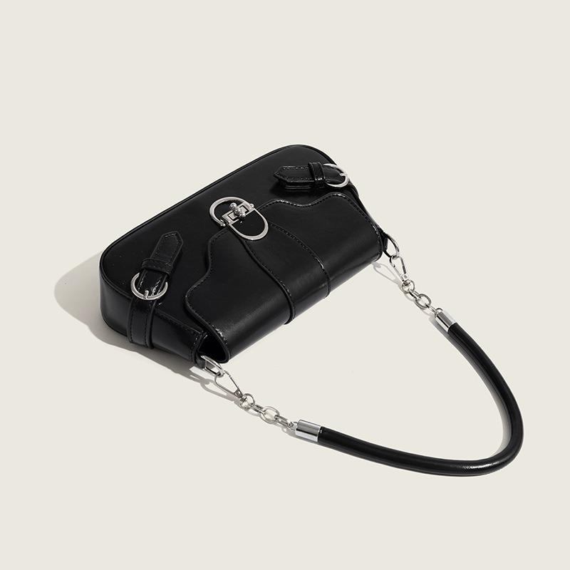 New High-End Fashion Retro Baguette Underarm Bag Lock Flap Bag Commuting Versatile Single Shoulder Crossbody Bag for Women