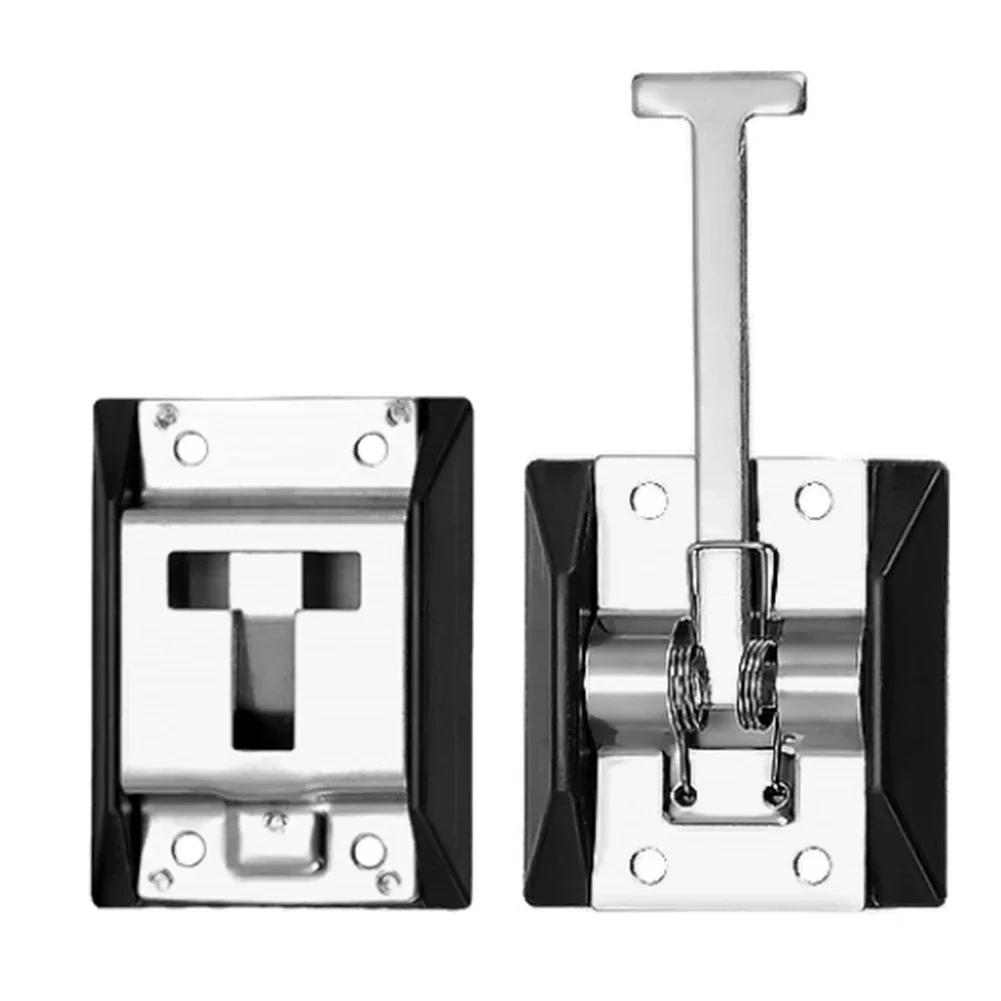 Stainless Steel Door Retainer Latch Entry Door Catch Latch Trailer Camping Car RV Door Holder T-Style Latch Catch Plate Hook