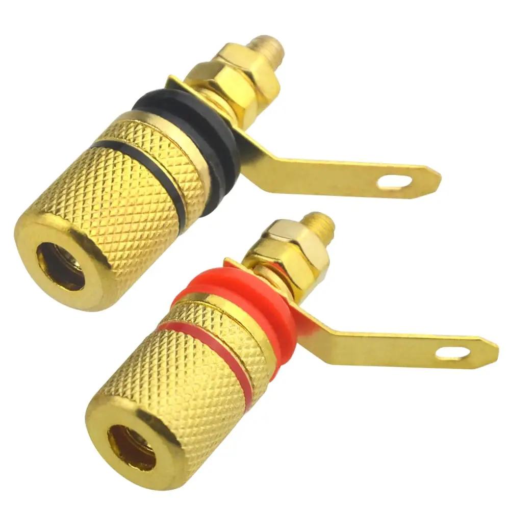 2-10pcs Premium Connector Set for 4mm Banana Plugs, Gold Plated Amplifier Speaker Binding Post Terminals