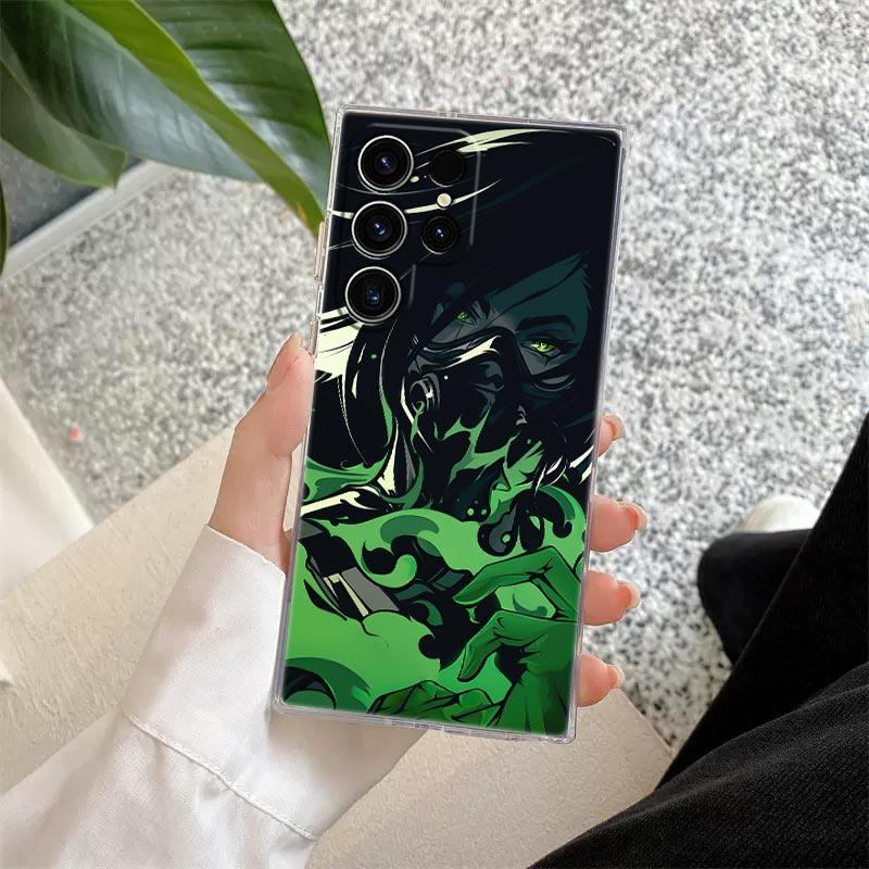 Hot Video Game Neon Valorant Killjoy Clear Case For Samsung Galaxy S26 S25 S24 S23 Ultra S20 S21 FE S22 Plus S26 5G Phone Cover