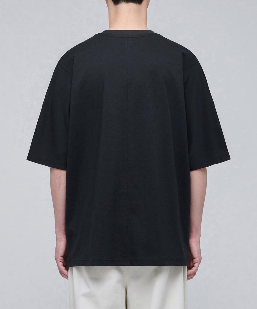 MUSINSA STANDARD Ponte Dolman Sleeve Oversized T-Shirt [Black]