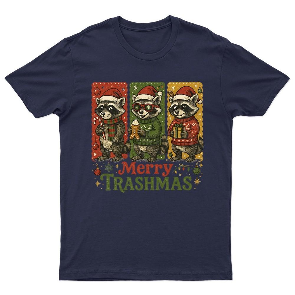 

Merry Trashmas Raccoon Christmas TShirt Unisex Gift Retro Funny Womens a Unisex T-Shirt XXXL