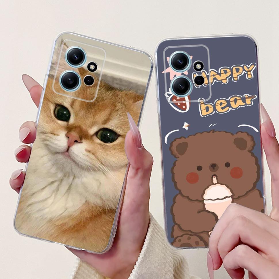 For Xiaomi Redmi Note 12 4G Case Cute Cartoon Girls Cover Soft TPU Phone Case For Redmi Note 12 Note12 4G 5G Fundas Bumper