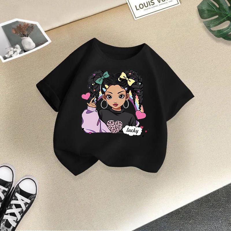 Children T-shirt Kid T Shirt 2-13Y Cool Girl Printed Kids 100% Cotton Clothes Tshirt Tops Tee