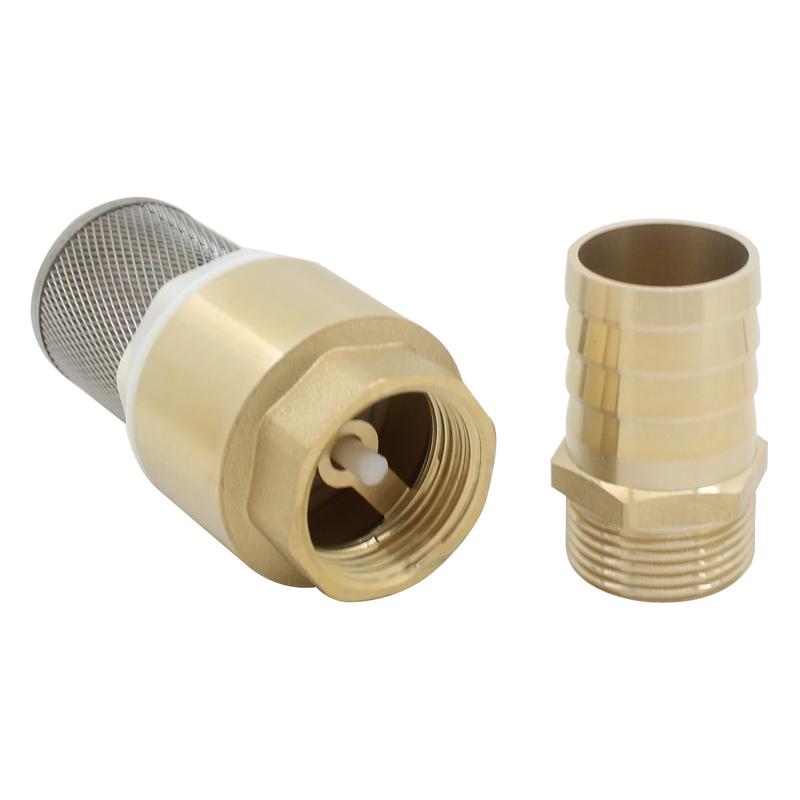 Copper Pagoda Nozzle Non-Return Valve Suction Strainer Foot Valve Hose Connection With Mesh Strainer Water Pump Bottom Valve