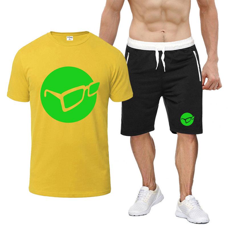Korda Inspired Tribute Print 2025 Men's New Summer Nine-color Short-sleeved T-shirt+ Sports Pants Thin Breathable Suit