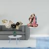 Nordic Metal Wall Art Sculpture with Flower Leaves And 2D Acrylic Desktop Decor for Dining Room