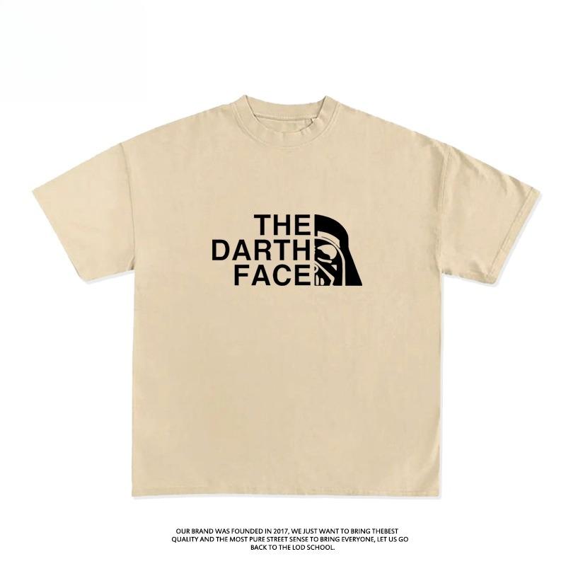THE DARTH FACE Star Wars Fun Short Sleeve T-shirt Summer Pure Cotton Half Sleeve Trendy Niche Design