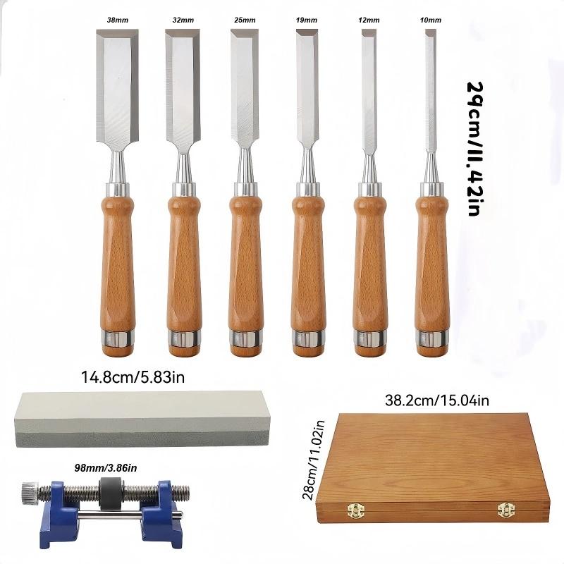 6/8 Pcs Wood Carving Hand Chisels Set Professional Wood Cut Knife Sculpting Hand Tools Chisel Woodworking for Carpenter