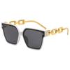 Square Sunglasses New New Arrival Chain Tide Big Frame Women's Sunglasses Ins Internet-Famous Sunglasses Personalized Glasses