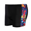 Inside Drawstring Mid Waist Men Swimming Trunks High Elasticity Side Print Bathing Short Pants for Gym