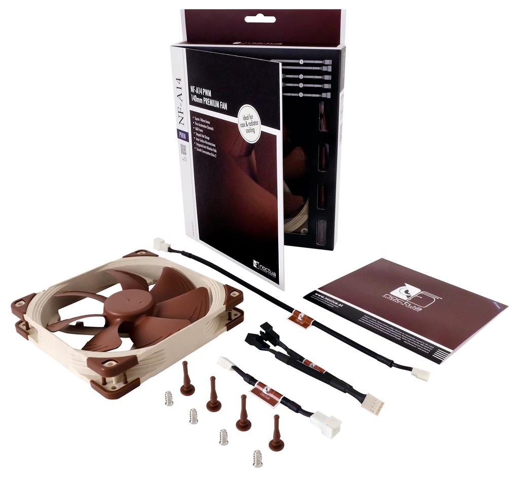 Noctua NF-A14 PWM, Premium Silent Fan, 4-Pin Connection (140mm, Brown)