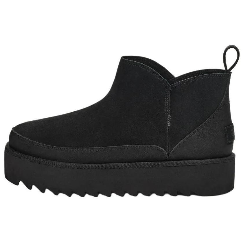 UGG Alina Ultra Mini Platform Round Toe Fashion Comfortable Short Boots Women Boots Black 1166753-BLK