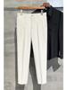 Men's Slim Summer Nine-Point Suit Trousers - Lightweight and Trendy