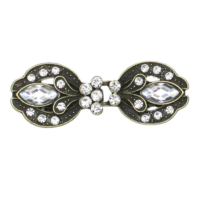1PC Rhinestone Brooch for Cheongsam Fashion Rhinestone Collar Pin Elegant Modesty Clip Qipao Dress Clasp