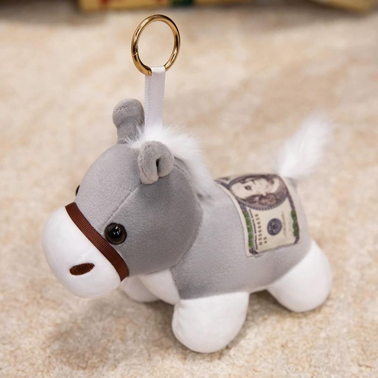 Söta plyschdjur Ponny Mjuk docka Nyckelring Hänge Ryggsäck Hängande Dekorationer Gåvor