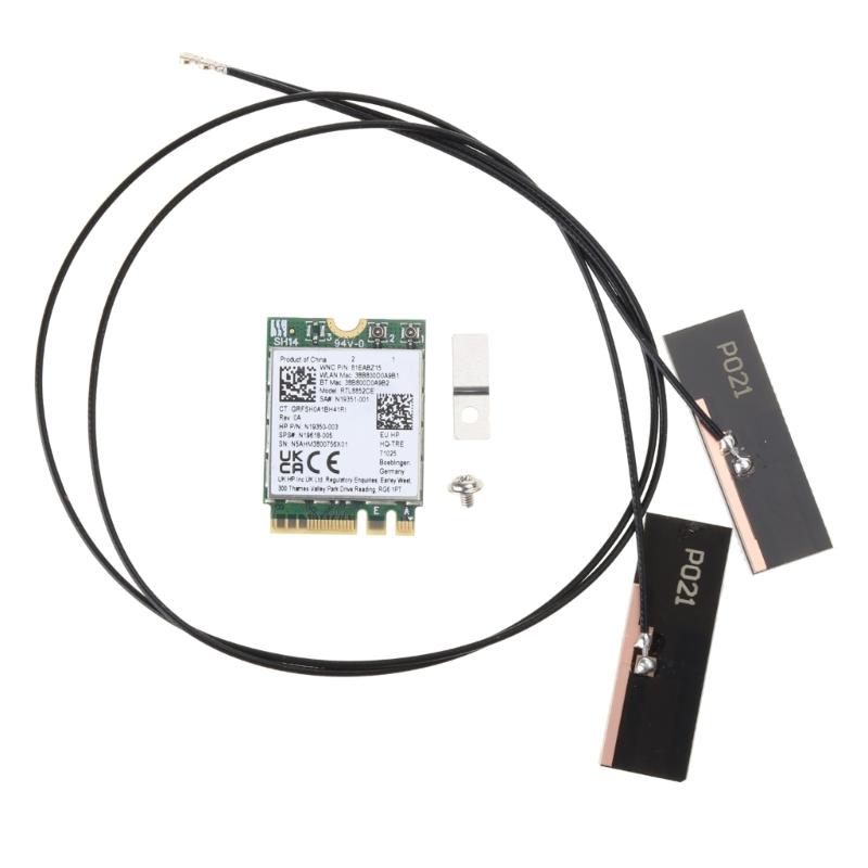 

5400Mbps Wifi Receiver TriBand 2.4/5/6Ghz WiFi 6E Card Bluetoothcompatible5.3 RTL8852CE Wireless Adapter for