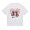 Damesmode Ademend Klassiek T-shirt Heren Dames T-shirts Top Hondjespatroon Ontwerp Bedrukt T-shirt