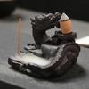 F 2023 Hot Dragon Incense Burner Smoke Backflow Best Cone Censer Incense Holder Mini Office Desk Home Decor Teahouse Ornament