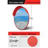Outdoor Traffic Convex Mirror: Anti-theft Round Wide-Angle Reflective Mirror with Red Black Back