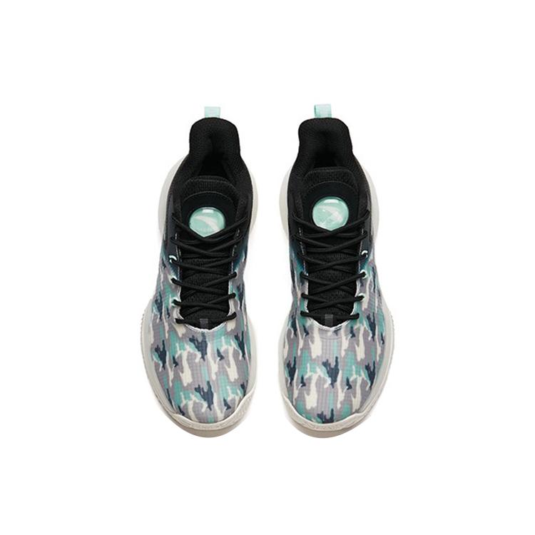 New Anta Cushioning Anti Slip And Wear Resistant Low Top Performance Basketball Shoes Men's White Green Black 112211615-4