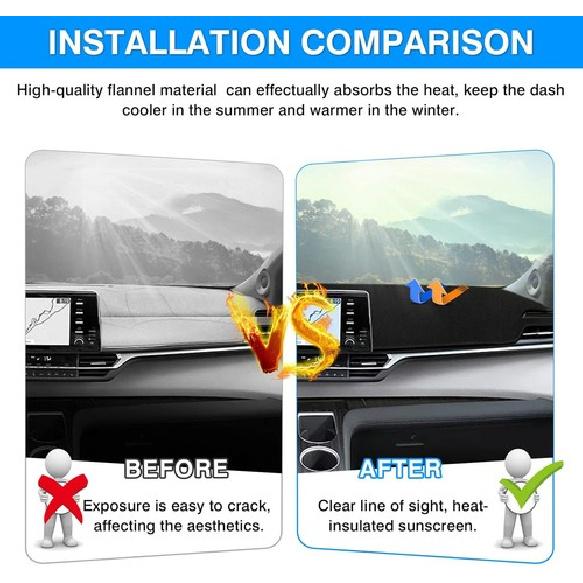 Car Dash Mat Dashboard Cover for Toyota Sienna    2024 without HUD