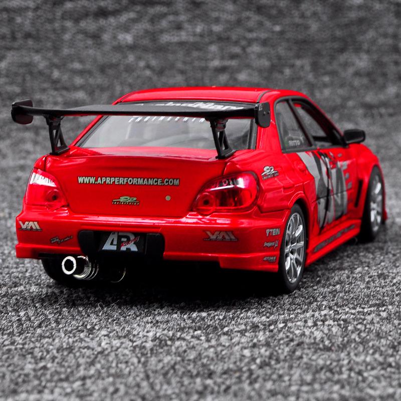 WELLY 1/24 APR Subaru Lmpreza Performance Alloy Car Model Diecasts Metal Toy Car Model Simulation Collection Childrens Toy Gifts