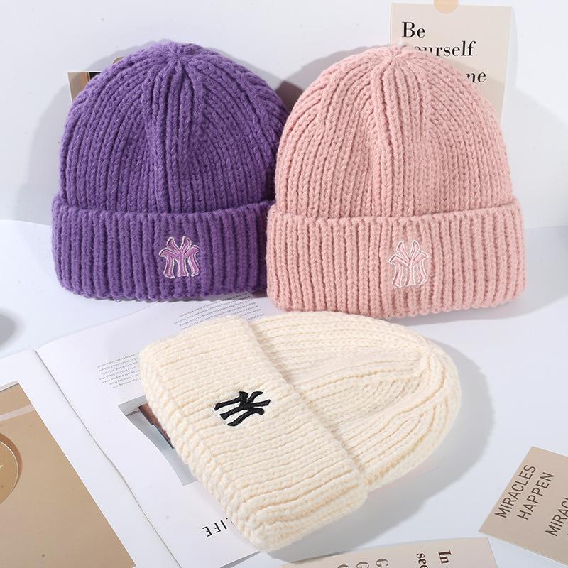 Hat Women's Warm Knitted Korean Edition Trendy Versatile Head Circumference Show Face Small Windproof Ear Protection Woolen