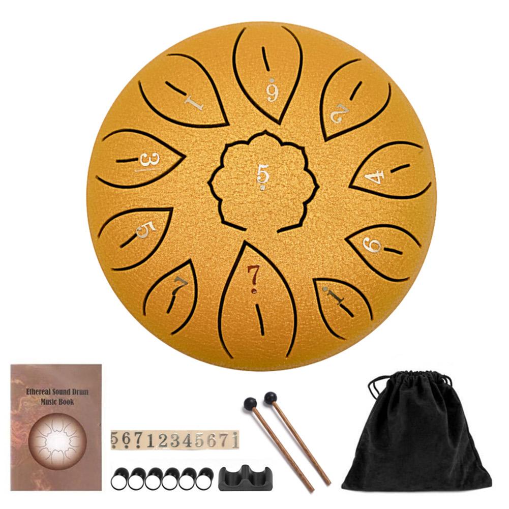 Glucophone 6 Inch 11 Notes Steel Tongue Drum Key G Ethereal Drum Yoga Meditation Musical Instrument Percussion Musical