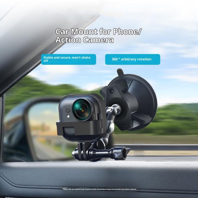 Adjustable Suction Cup Mount for Go Ultra Action Cameras With 360 Degree Rotation And Metal Construction