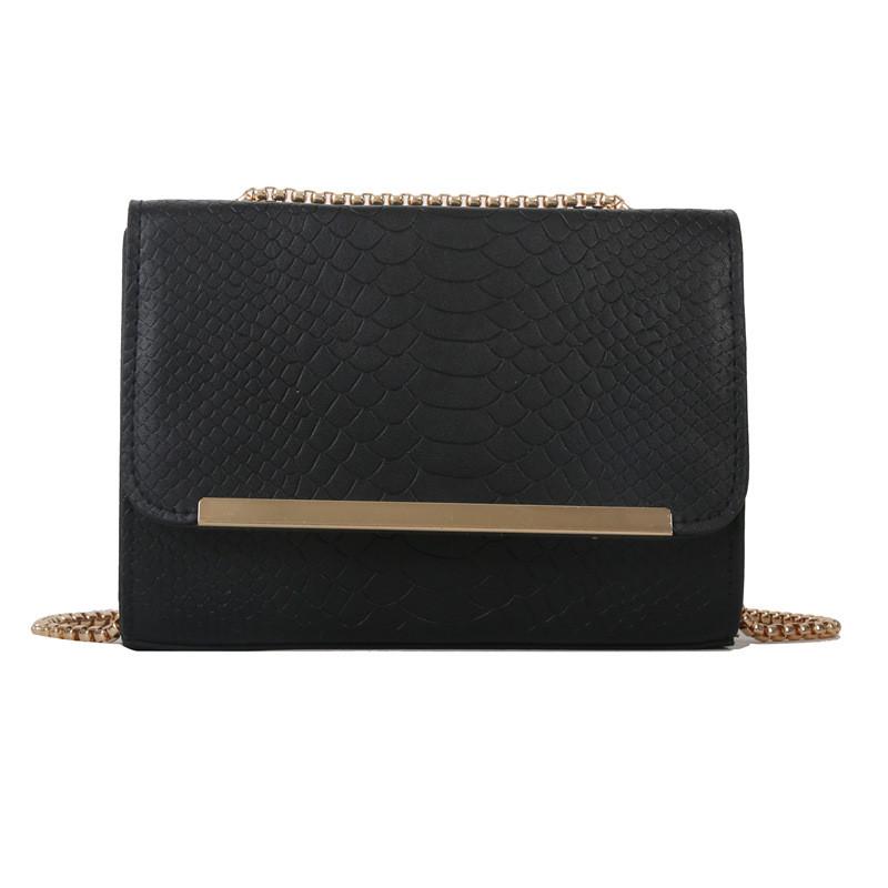 Trendy Korean Style Chain Shoulder Bag For Women In Black White Green Pink Brown