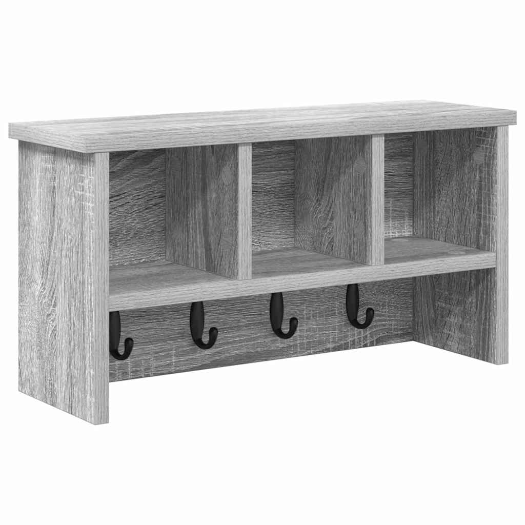 Wall Mounted Nightstand Grey Sonoma 50 x 16 x 26 cm