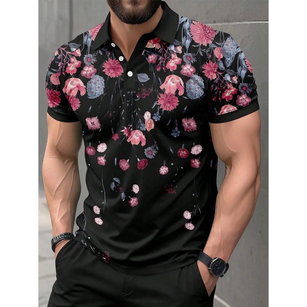 Summer Design Men's Short-sleeved Polo Shirt Cross-border Best-selling Comfortable Polyester Fiber Suitable for Wear