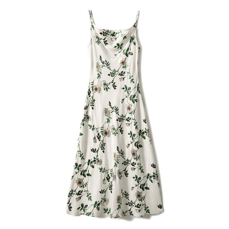 Sommerkleid mit Blumenmuster und Spaghettiträgern für Damen