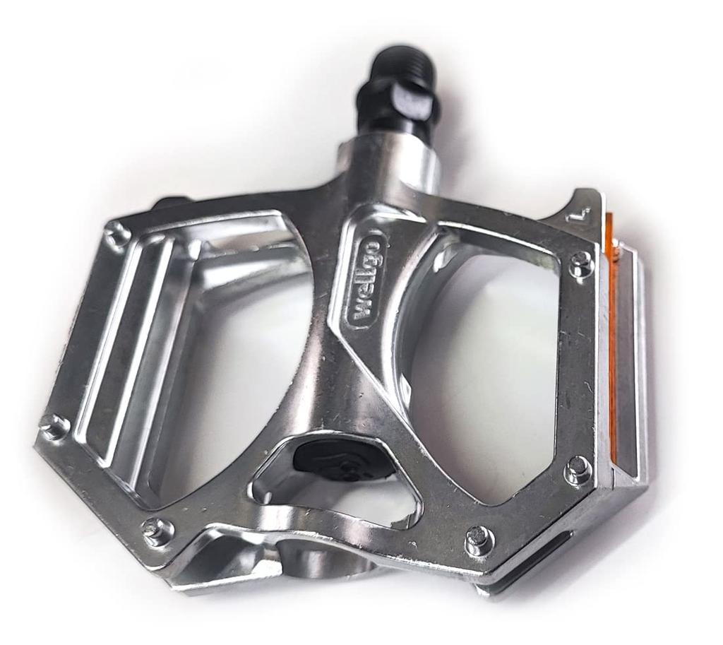 WELLGO Aluminum Flat Pedals, Thin Type M195, Silver [Parallel Import]