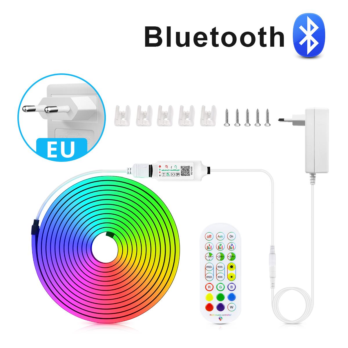 Striscia LED al neon dimmerabile, 3 metri, funzione fai da te con controllo app, musica sync gaming, RGB al neon, per interni, esterni, casa, cucina, soggiorno, camera da letto, soffitto, festival