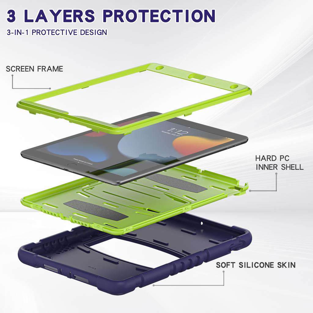 Stand Case For iPad A16 2025 11th 10.9 2022 10th 10.2 7th 8th 9th Gen Air 3 2 Pro 10.5 9.7 2017 2018 Mini 4 5 Heavy Duty Cover